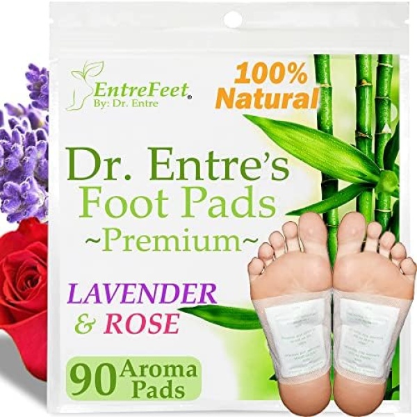 Dr. Entre's Foot Patch: Deep Cleansing Foot Pads | Effective Premium Lavender & Rose Foot Patches | 90 Pack