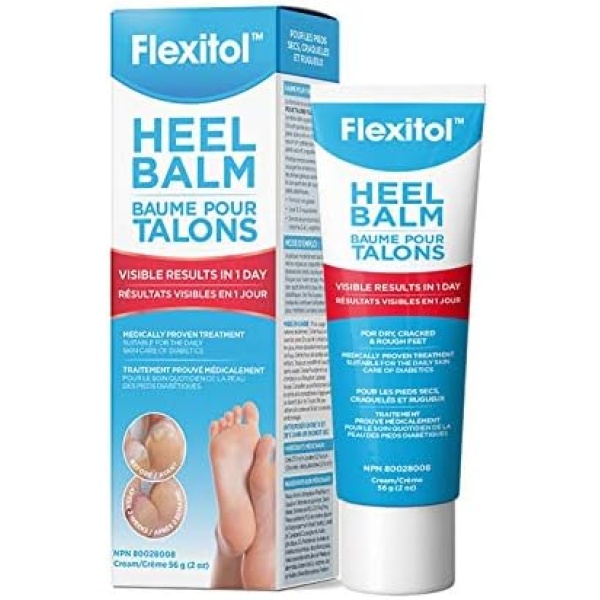 Flexitol Heel Balm - Super-Concentrated Moisturizer and Exfoliator, Diabetic Friendly, Pro-Vitamin B5, Vitamin E and L-Arginine, 56g