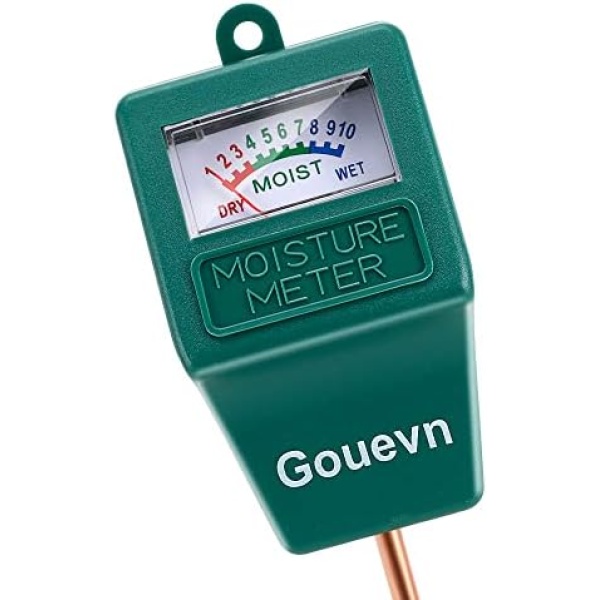 Gouevn Soil Moisture Sensor Meter, Plant Moisture Meter Indoor & Outdoor, Hygrometer Moisture Sensor Soil Test Kit Plant Water Meter for Garden, Farm, Lawn (No Battery Needed)