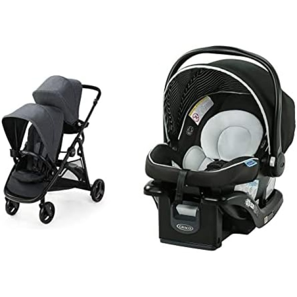 Graco Ready2Grow 2.0 Stroller & SnugRide 35 Lite LX Infant Car Seat, Studio