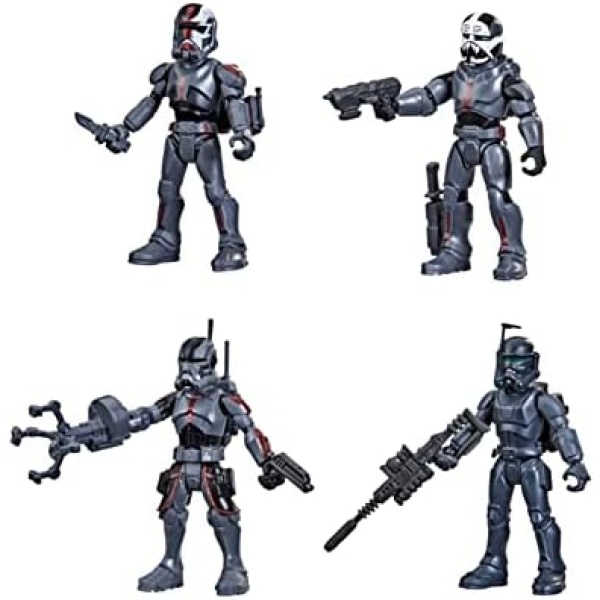 Hasbro Star Wars Mission Fleet Clone Commando Clash 2.5-Inch-Scale Action Figure 4-Pack with Multiple Accessories, Toys for Kids Ages 4 and Up F5333