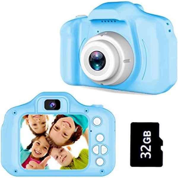 Kids Camera Toys for 3-8 Year Old Boys Girls Joyjam 8.0 MP Children's Digital Cameras for Children Video Record Electronic Toy Birthday Gifts Christmas Blue