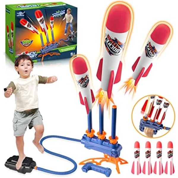 Kids Toys for 3-12 Year Old, Notique Rocket Outdoor Toys for Kids 3-5 Outdoor Boys Toys Age 4 5 6 7 Kids Rocket Toys for 3 4 5 6 Year Old Boys Girls Gifts Rocket Yard Toys Toddler Boy Girls Toys