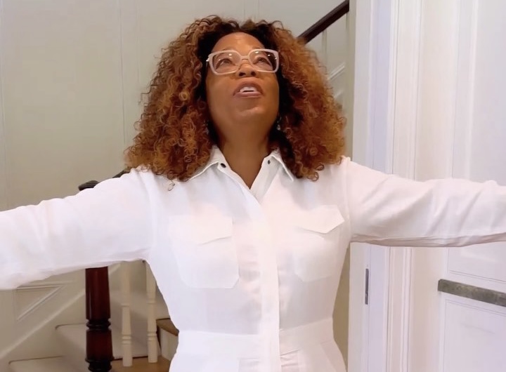 Oprah Winfrey Goes Viral Wearing a White Rivet Utility Jumpsuit