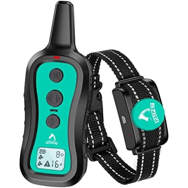 PATPET Dog Training Collar with Remote, Shock Collar for Dogs with 3 Training Modes for 15-110 lbs Dogs