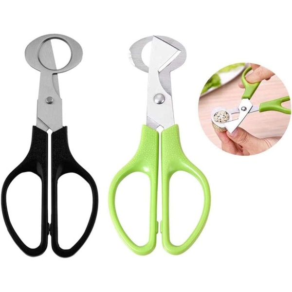 Quail Egg Scissors,(2PCS) Bird Pigeon Egg Cutter Opener Stainless Steel Kitchen Tool Housewife Clipper