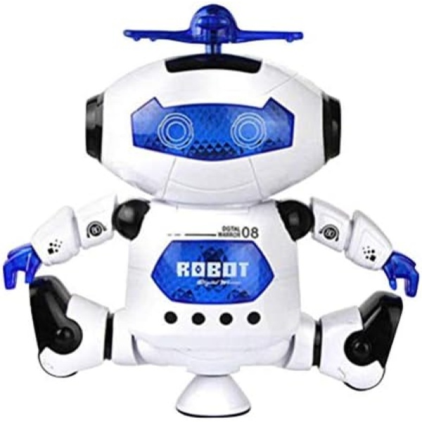 Robot Toy, Dancing Robot with Sound and Light, Electronic Dancing Robots Model Funny Rotating Robot Toys Party Favors Gifts for Kids, Toddler (Without Battery)