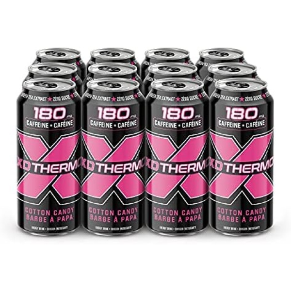 Rockstar XD Thermo Cotton Candy Energy Drink, 473 mL Cans, 12 Pack