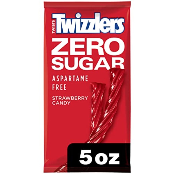 Sugar Free Strawberry Twizzlers 5 Ounce Theater Size Pack 1 Bag