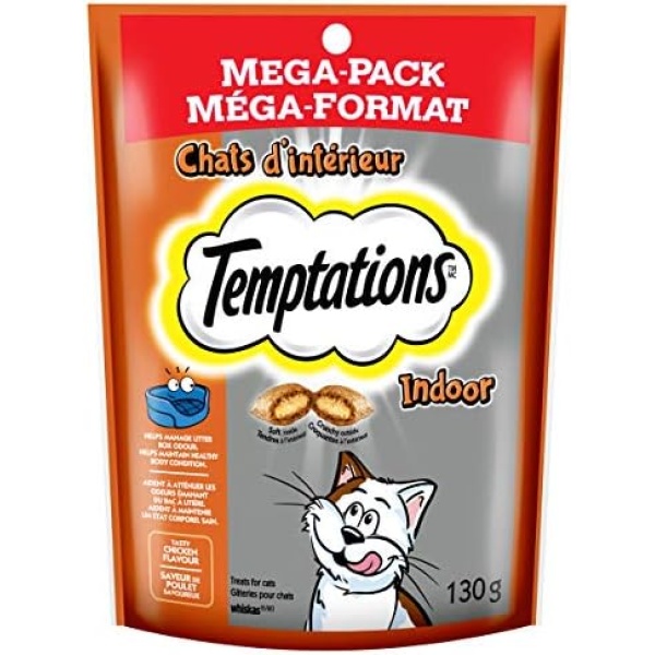 TEMPTATIONS Cat Treats, Indoor, 130g (7 Pack)