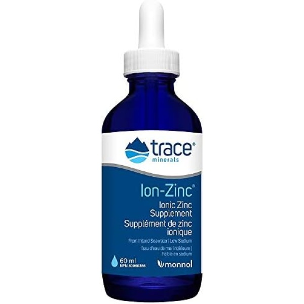 Trace Minerals Research Ion-zinc, 60ml From Inland Seawater | Low Sodium