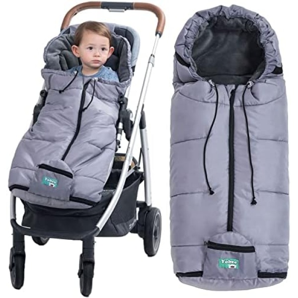 Yobee Weatherproof Toddler Footmuff, Universal Sleeping Bag for Stroller, Comfortable Warm,Temperature Adjustable,100% Safe Toddler Footmuff, Toddler Bunting Bag