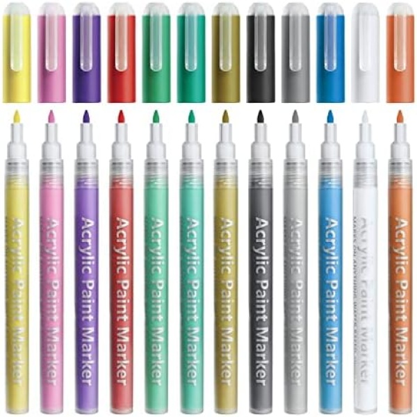12pcs 3D Nail Art Pens Set, Colorful Nail Art Drawing Pen Nail Art Pens Nail Drawing Pen Nail Art Tool for Nail Art DIY Decoration (12 Colors)