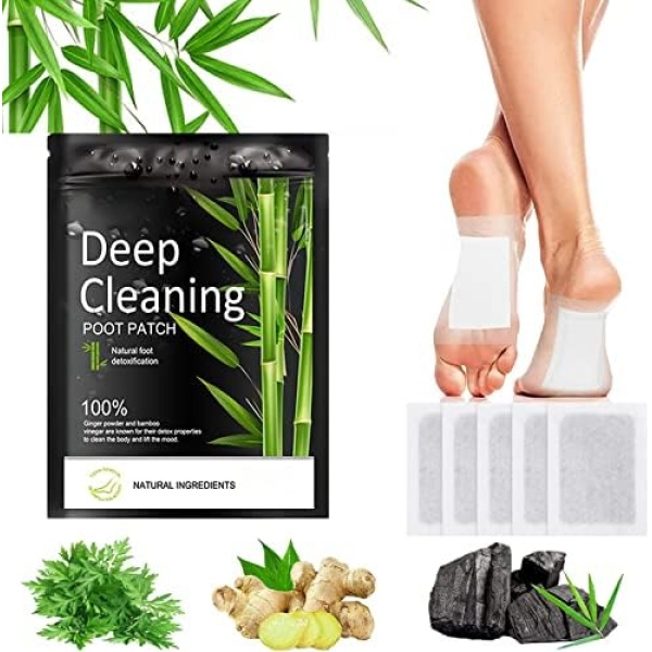 30 PCS Detox Foot Pads, 100% Natural Herbs Deep Cleansing Foot Pads, Indispensable Foot Patches for Body Detoxification and Dehumidification