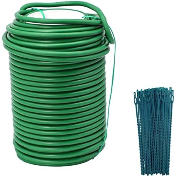 66ft Garden Plant Twist Tie,Soft Garden Twist Ties,66ft Flexible Twist Wire Ties,Reusable Twist Ties,Plant Twist Tie for Tomato Plants, Climbing Roses,Vines and Cucumbers