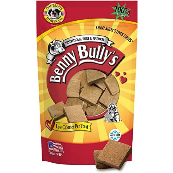 Benny Bullys 776310042275 Chops Beef Liver Dog Treats, 500g, Bulk