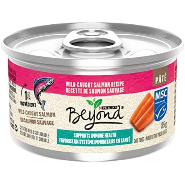 Beyond Grain Free Natural Wet Cat Food, Wild Salmon 85g Cans (12 Pack)