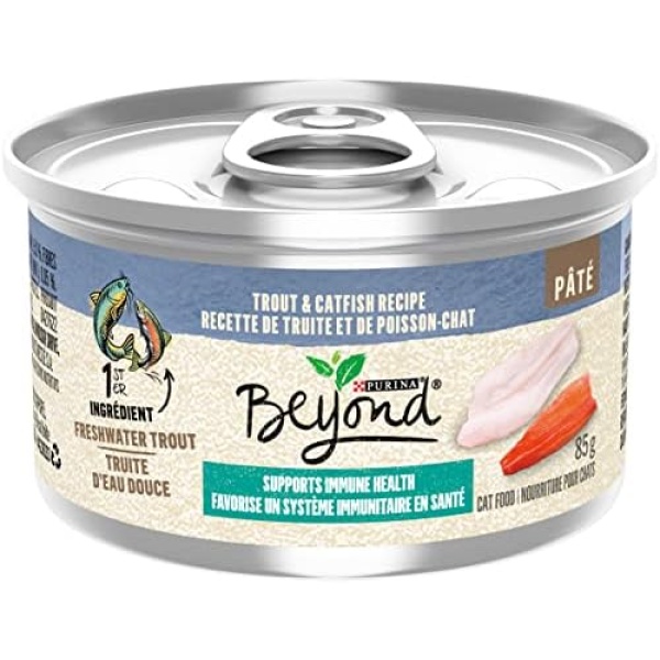 Beyond Wet Cat Food, Pâté Trout & Catfish Recipe - 85 g Can (12 Pack)