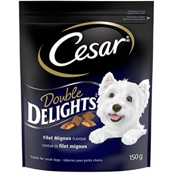 CESAR Double Delights Treats for Dogs - Filet Mignon, 150g (10 Pack)