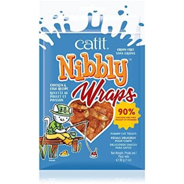 Catit Nibbly Wraps Chicken and Fish Recipe - (1 oz), 30 G 1 Count