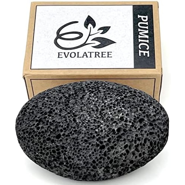 Evolatree Pumice Stone for Feet - Lava Foot Scrub, Cleaning & Exfoliating Hard Dead Skin, Corn & Callus Remover for Hands, Heels - Shower & Bath Wet Foot Scrubber, Scraper Pedicure Supplies Care Tool