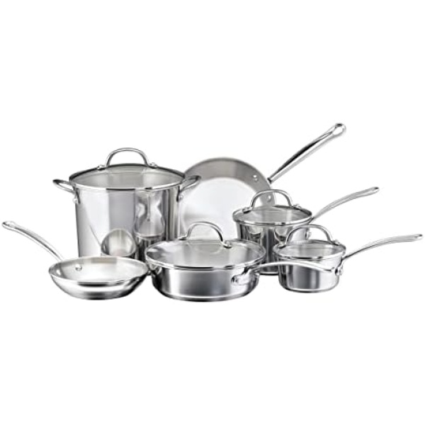 Farberware Millennium Stainless Steel Tulip Series 10-Piece Cookware Set