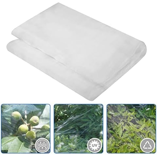 Garden Netting,Mosquito Insect Birds Animals Barrier Protection Net Ultra Fine Garden Mesh Netting Plant Covers for Vegetable Plants Fruits Flowers Trees Greenhouse Row Cover(10×20 Ft)