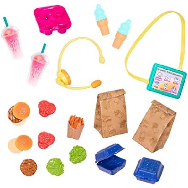 Glitter Girls Dolls by Battat – GG Drive-Thru Food Set – Can We Take Your Order? – Play Food & Pretend Restaurant Playset for 14-inch Dolls – Toys, Clothes, and Accessories for Kids Ages 3 and Up