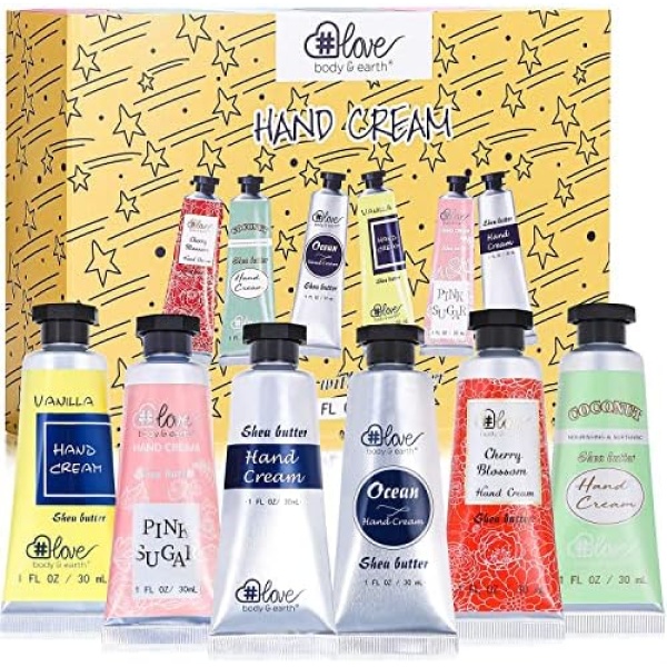 Hand Cream Gift Set - Lotion Sets for Women Gift, Pack of 6 Advanced Repair Hand Cream for Rough&Dry Hands, Non-greasy 6 Plant Fragrances, Best Birthday Mother's Day Gift for Women