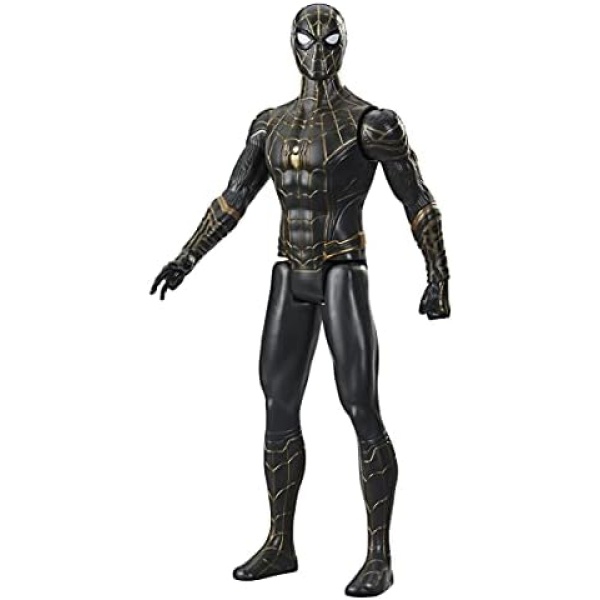 Hasbro Marvel Spider-Man Titan Hero Series 12-Inch Black and Gold Suit Spider-Man Action Figure Toy, Inspired by Spider-Man Movie, for Kids Ages 4 and Up, F2438