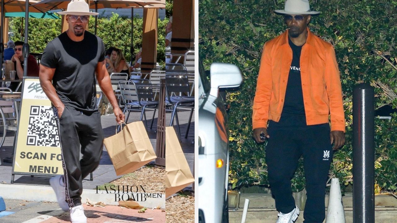 Jamie Foxx Appears in Good Health in Givenchy Pants + Cop a Similar Hat at Fashion Bomb Daily Shop