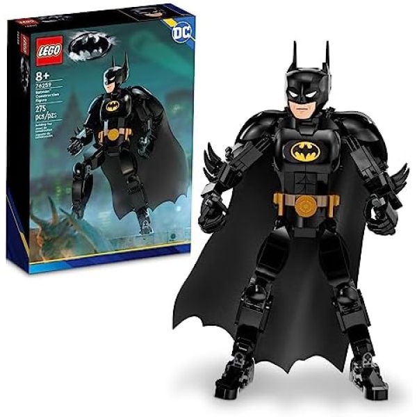 LEGO DC Batman Construction Figure 76259 Buildable DC Action Figure, Fully Jointed DC Toy for Play and Display with Cape and Authentic Details from the Batman Returns Movie, Batman Toy for 8 Year Olds