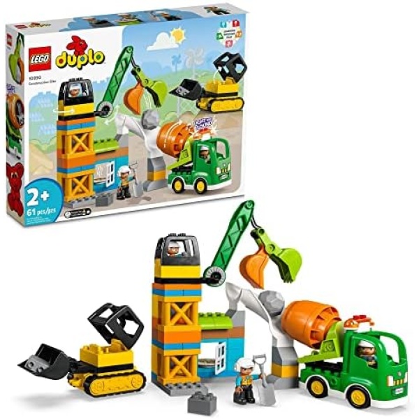 LEGO DUPLO Town Bulldozer Construction Vehicle Toy Set 10990, Early Development and Activity Toys, Big Bricks for Small Hands, Pretend Play Learning Toy, Gift for Toddlers Boys Girls Age 2+ Years Old