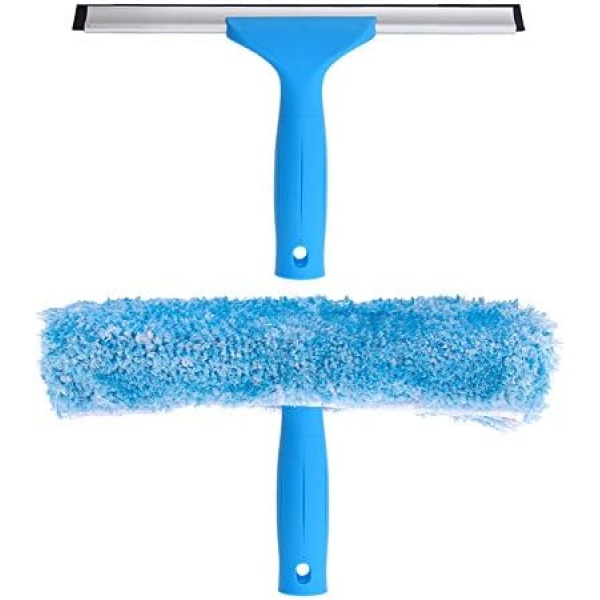 MR. SIGA 25cm Window Cleaning Combo - Squeegee & Microfiber Window Washer