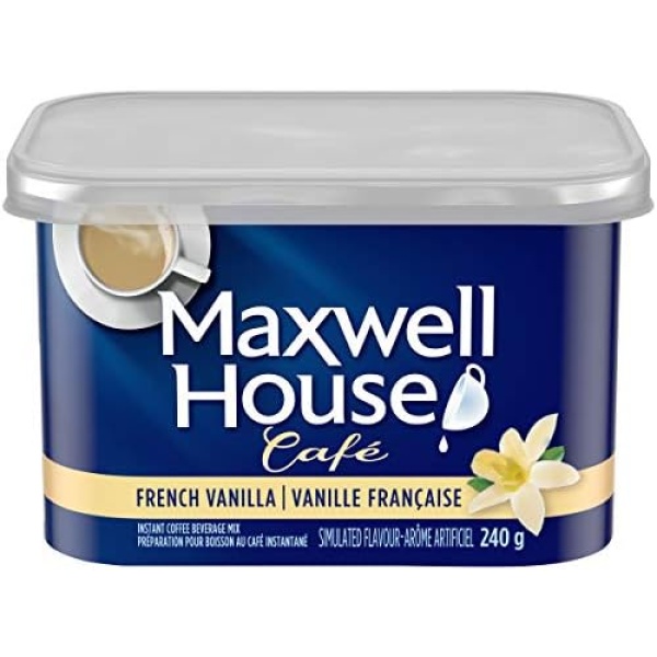 Maxwell House Cafe French Vanilla Flavoured Instant Coffee, 240g