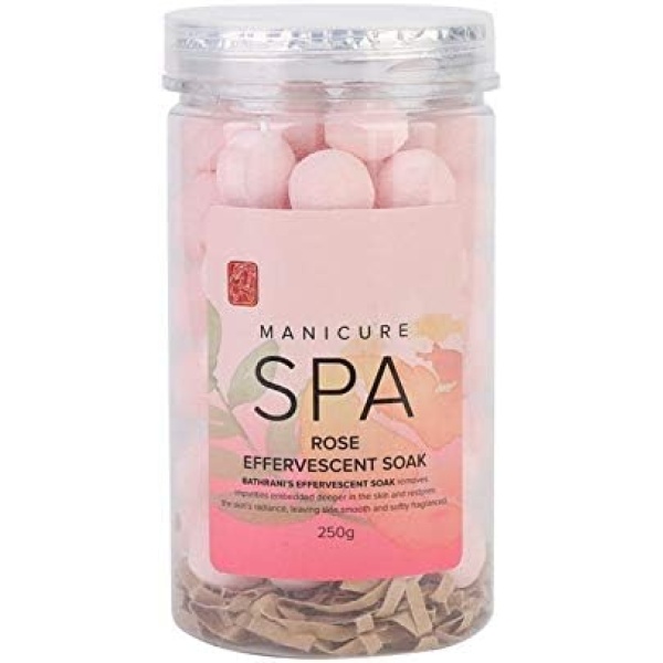 Pedicure Manicure Soak Tablet, Nail Manicure SPA Effervescent Soak Ball Remove Dead Skin Cuticles Moisturizing Hand Feet Care Tablets for Softening Skin Replenishing Moisture(01#Rose)