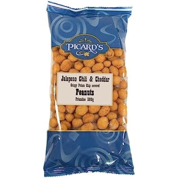 Picard's Original Potato-Chip Covered Peanuts, The Perfect Snack Food for Any Occasion, Canadian Grown Peanuts, Canadian Made Gourmet Snacks (Jalapeno Chili & Cheddar)