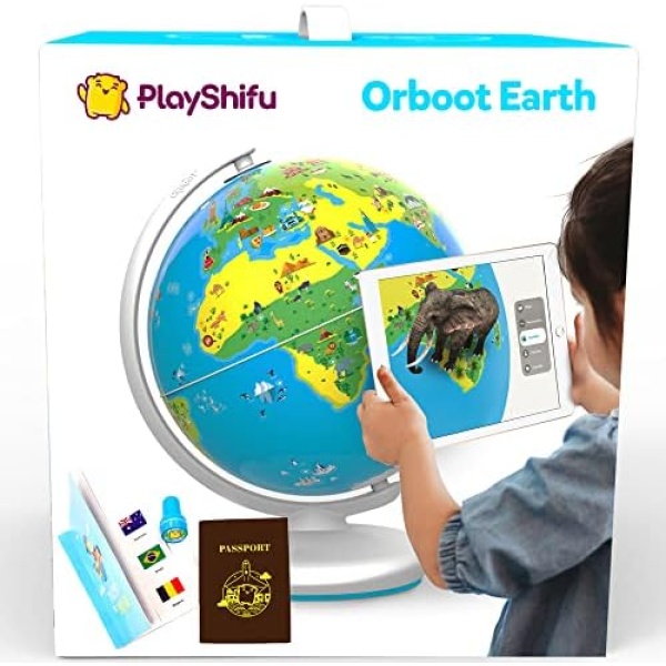 PlayShifu Educational Globe for Kids - Orboot Earth (Globe + App) Interactive AR World Globe | 400 Wonders, 1000+ Facts | STEM Toy Gifts for Kids 4-10 Years | No Borders, No Names on Orboot Globe