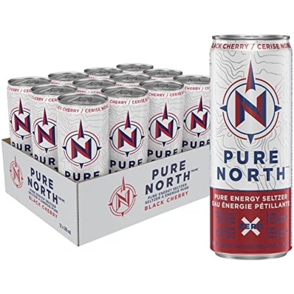 Pure North Black Cherry, 355mL Can, Pack of 12