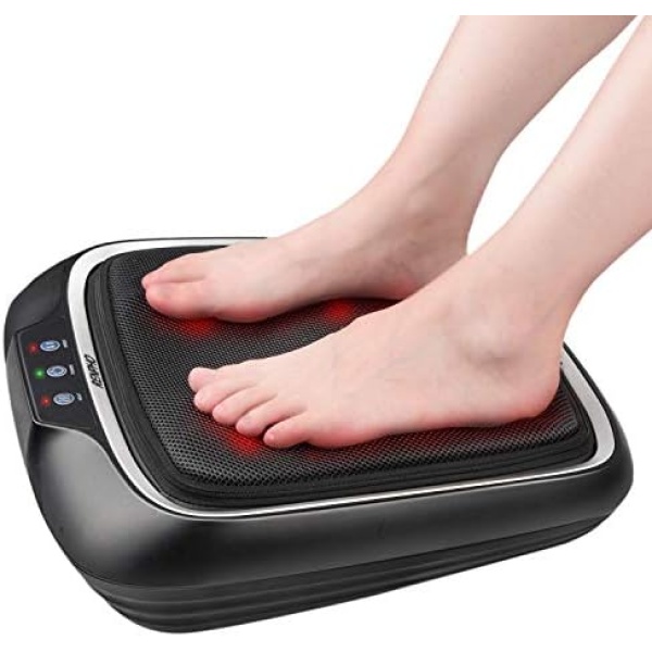 RENPHO Foot Massager with Heat, Shiatsu Electric Foot Massager, Deep Kneading Feet & Calf Massager, Feet Warmer for Muscle Pain Relief, Plantar Fasciitis, with Washable Mesh, Home and Office Use