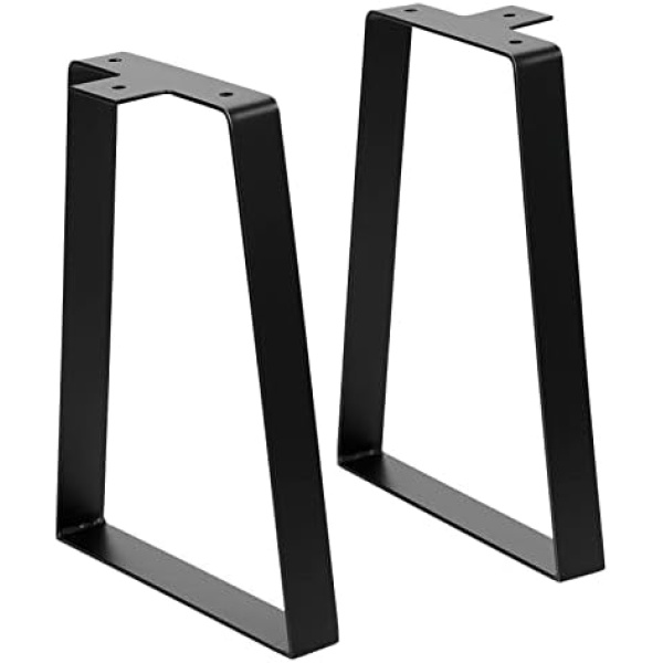 Signstek 14" Trapezoid Metal Table Legs for Furniture, Bench, Chairs or Coffee Table, Set of 2