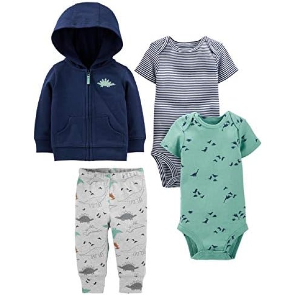 Simple Joys by Carter's Baby-Boys 4-Piece Neutral Jacket, Bodysuit, and Pant Set