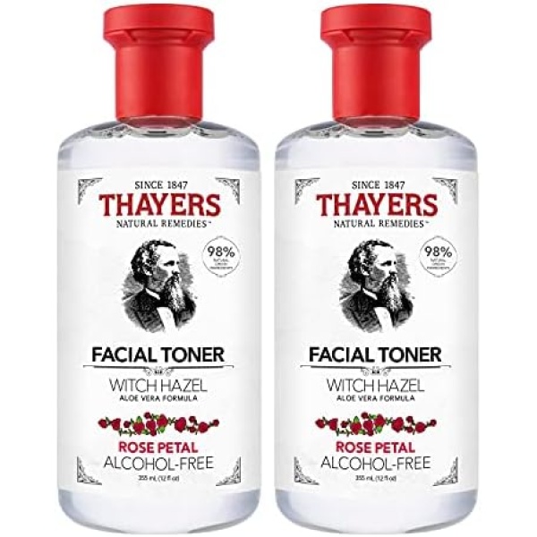 THAYERS Alcohol-Free Witch Hazel Rose Petal Face Toner Skin Care with Aloe Vera, Natural Gentle Facial Toner, for All Skin Types,