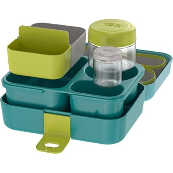 Thermos Kids Freestyle Food Storage Lunch Kit, Blue, 20.96 x 8.39 x 17.27 cm