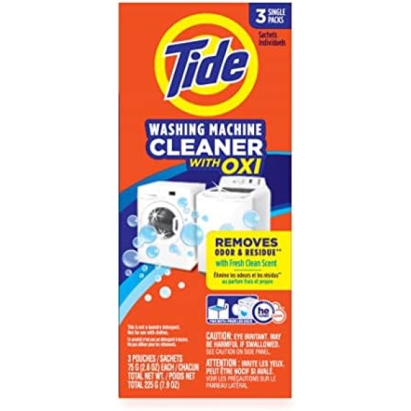 Tide Washing Machine Cleaner, Washer Machine Cleaner, Front & Top Loader Machines, 3 Count (Pack of 1)