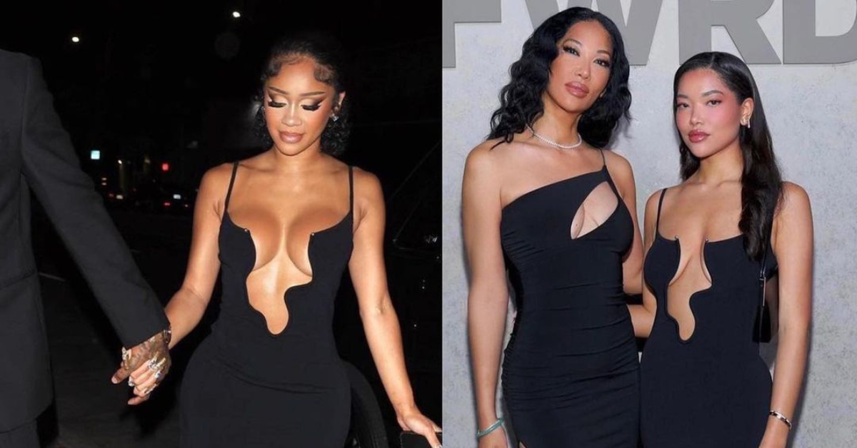 Who Wore It Better? Saweetie vs Ming Lee in a Plunging Christopher Esber Black Dress