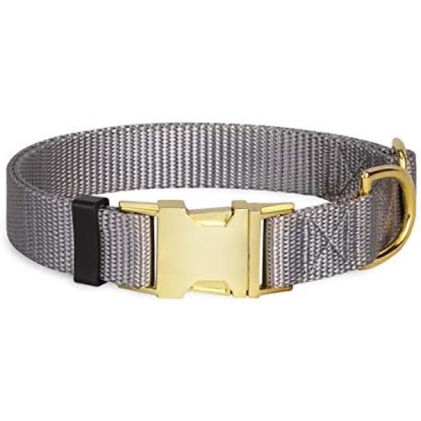 waaag Pet Collar, 30 Colors Classic Solid Color Dog Collar Cat Collar, Nylon Webbing Golden Buckle Dog Collar Cat Collar