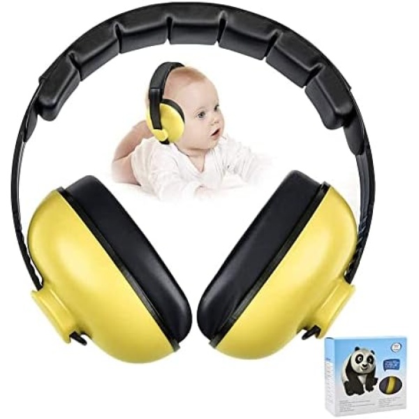 Alitamei Baby Ear Protection Noise Cancelling Headphones for Kids Noise Reduction Hearing Protection Earmuffs for 0-3 Years Babies, Toddlers, Infant (Yellow)