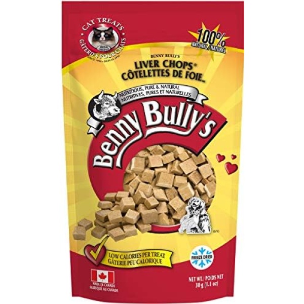 Benny Bullys 776310042848 Chops Beef Liver Cat Treats, 30g, Entry