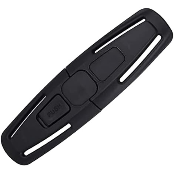 Black Universal Child Seat Chest Harness Clip and Baby Seat Safety Belt Clip Buckle Universal Replacement for Kids Trend Adjustable Guard